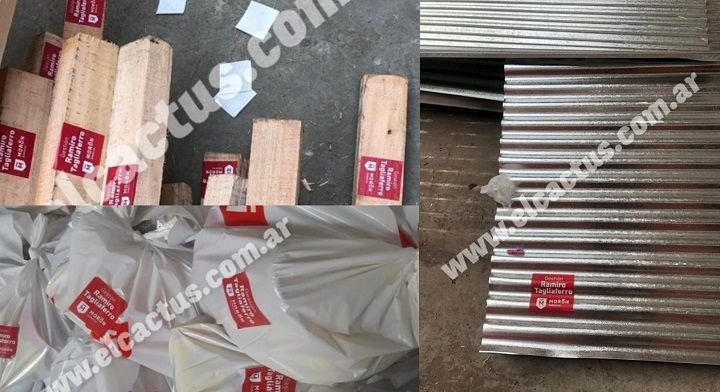 Tagliaferro reparte chapas, maderas y mercadería