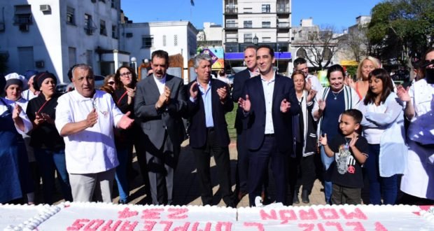 Tagliaferro encabezó el acto por el 234° aniversario de Morón