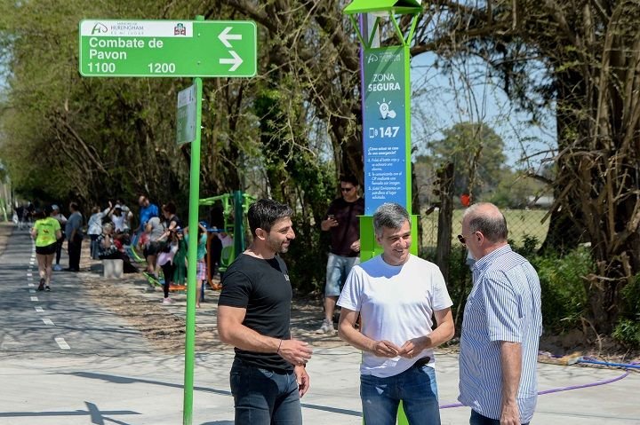 Hurlingham | Zabaleta visitó el nuevo corredor aeróbico de las calles O’Brien y Combate de Pavón