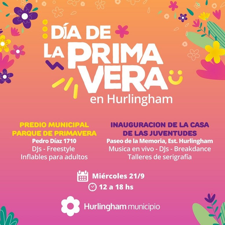 Festejos por el día de la primavera en Hurlingham