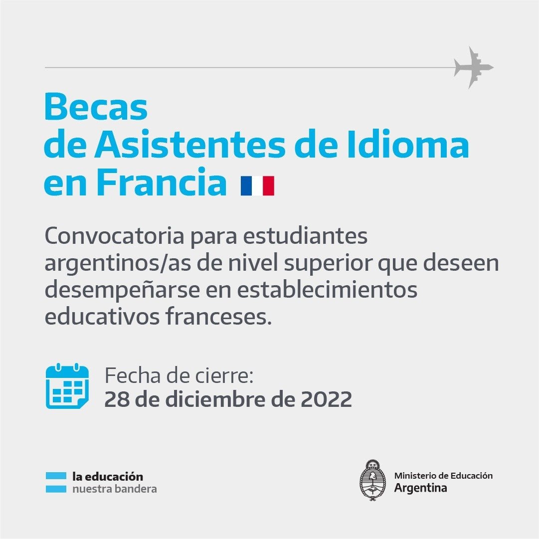 El Ministerio de Educación abrió inscripción al Programa de Asistentes de Idioma en Francia