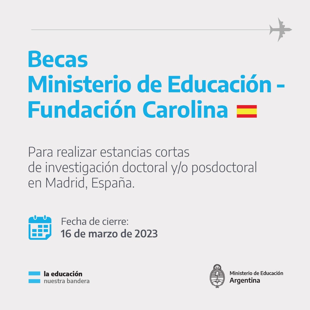 Educación abre nueva convocatoria para becas en universidades de España