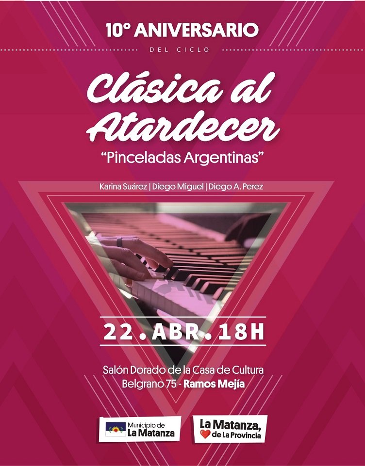 Clásica al Atardecer inaugura su 10º temporada en la Casa de la Cultura de Ramos Mejía