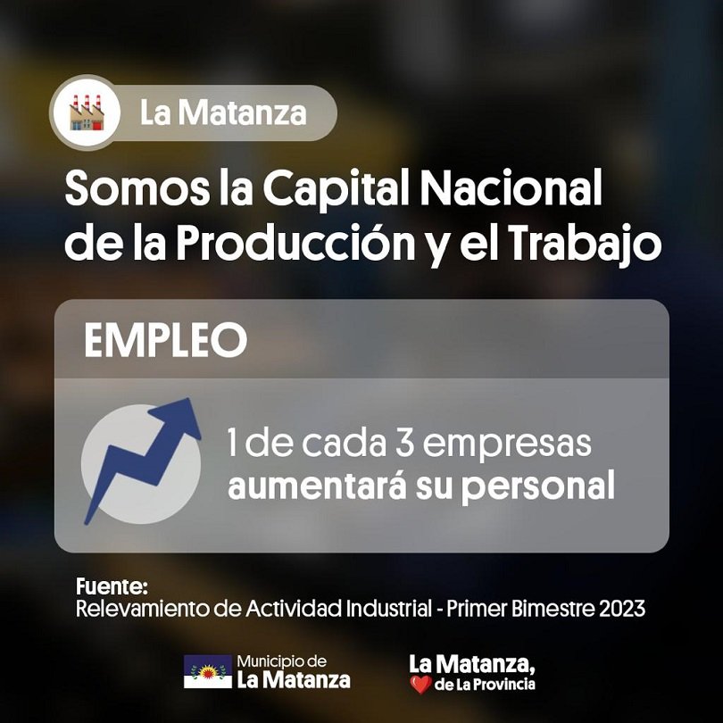 Crece la actividad industrial y el empleo en La Matanza