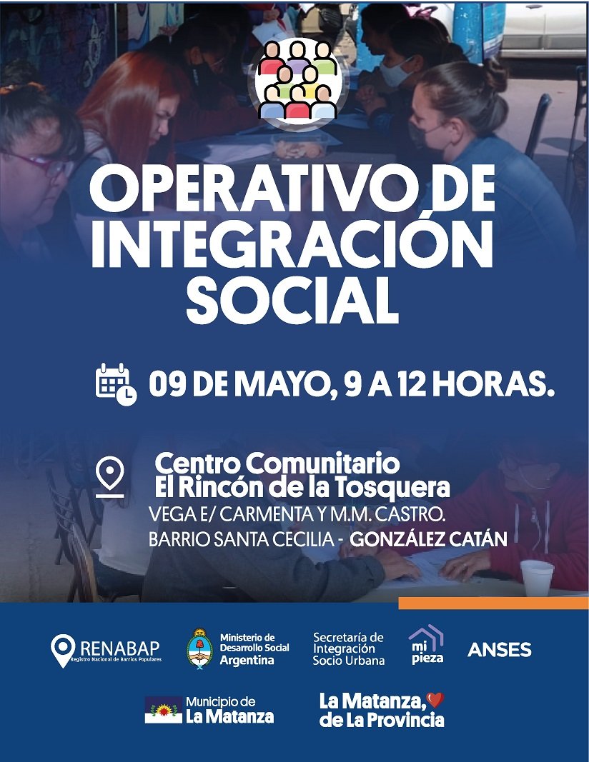 Derechos. La Matanza: Operativos de Integración Social.