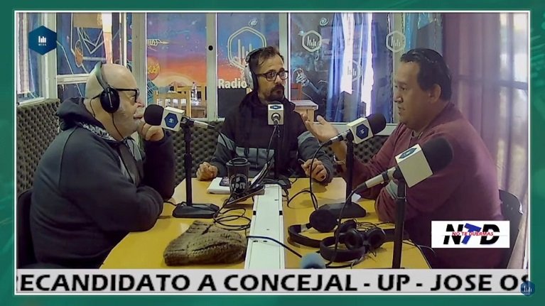 Oscari, precandidato a concejal dentro de la corriente dirigida por Patricia Cubría. José Oscari, en el programa radial No Te Duermas.