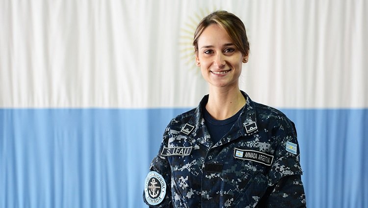 Silvina Daniela  Leali, Jefa de la División Ceremonial y Protocolo en la Armada Argentina.