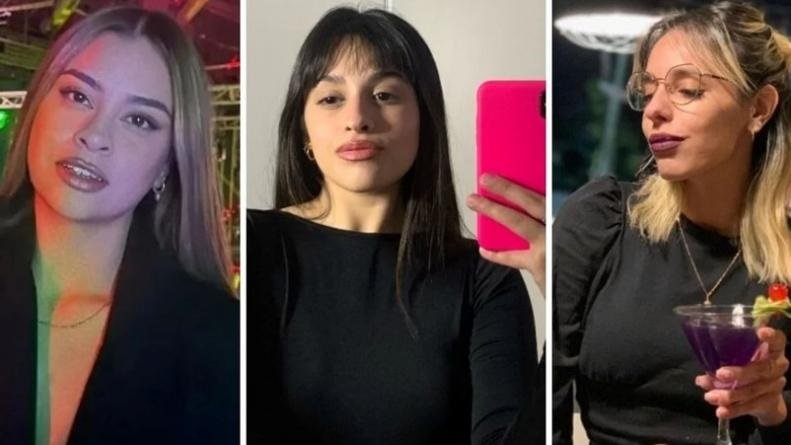 Familiares y amigos despidieron a las tres jóvenes.