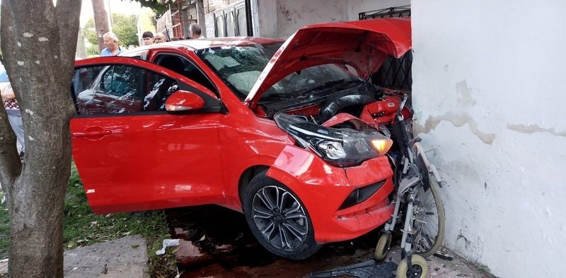 La mujer atropellada en silla de ruedas.