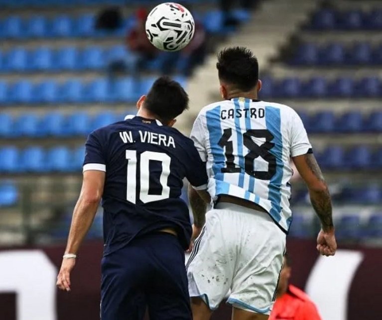 Argentina Sub 23 empató 3-3 ante Paraguay.