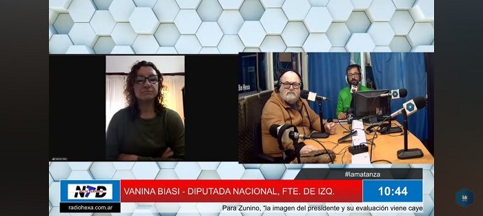 Vanina Biasi, diputada nacional por el Frente de Izquierda.