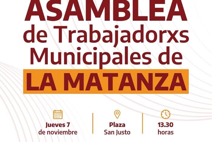 Cicop. In La Matanza the meeting is on Thursday 8 at 1:30 hs.