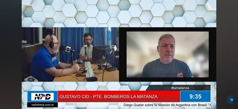Gustavo Cid, president of the Volunteer Firefighters of La Matanza.