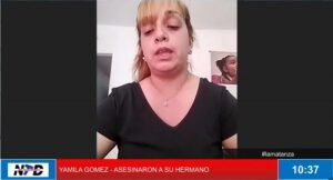 Yamila Gómez, sister of the worker who was killed during.