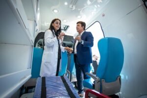 Ambulancia. Nueva unidad inaugurada por el intendente Espinoza.