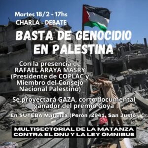 Palestina. 17 meses que Gaza viene soportando la agresión.