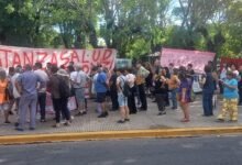 Workers. The assembly held in the Central Plaza of of San Justo