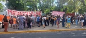 Workers. The assembly held in the Central Plaza of of San Justo