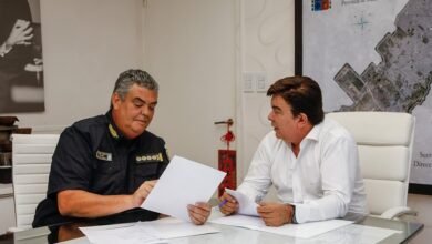 Inseguridad. Espinoza, recibió en al jefe de la Policía Bonaerense.