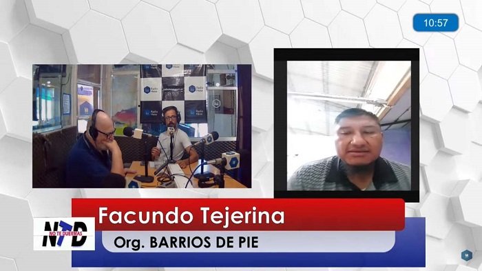 Facundo Tejerina, de la organización Barrios de Pie.