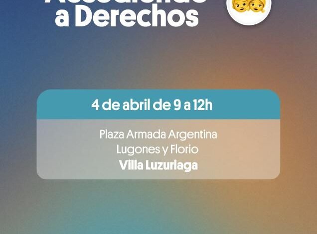 Accediendo a Derechos se llevará a cabo en Villa Luzuriaga.