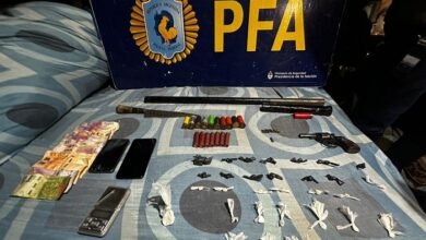 Armas. Se secuestraron varias armas de fabricación casera.