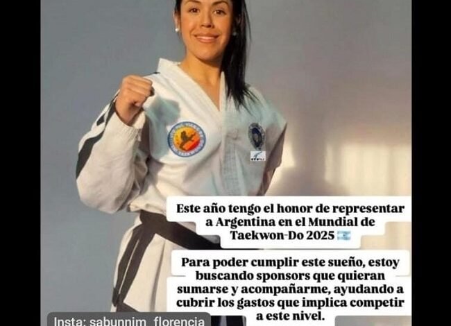 Taekwondo. Florencia Espínola rumbo al Mundial de Taekwondo.