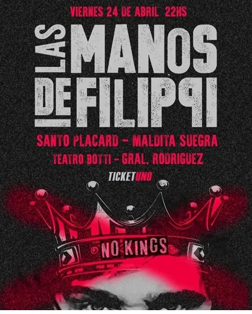 Filippi. Las Manos de Filippi reprograman su fecha.