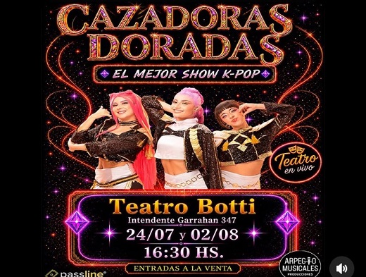 "Cazadoras Doradas" llega al Teatro Botti