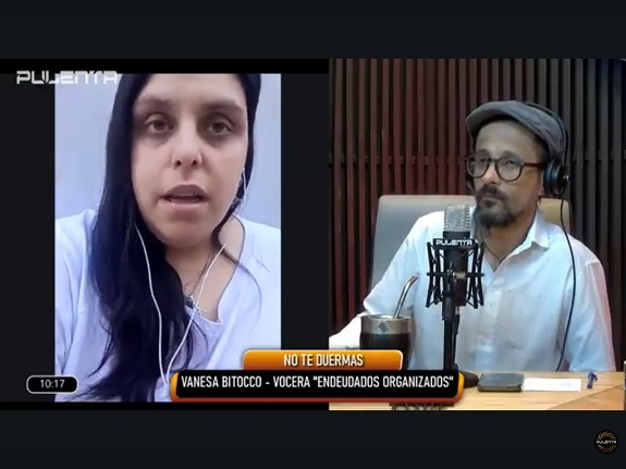 Vanesa Bitoco, vocera de Endeudados Organizados.
