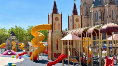 Luján construyó un Parque Infantil en la Plaza de los Tres Templos.