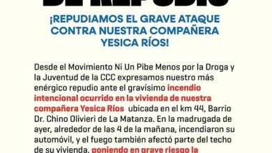 Repudio por atentado contra una dirigente juvenil.